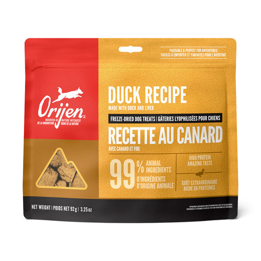 Gâteries lyophilisées au canard - gâteries pour chien 92 g