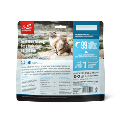 Gâteries lyophilisées Six Fish - gâteries pour chat 35 g