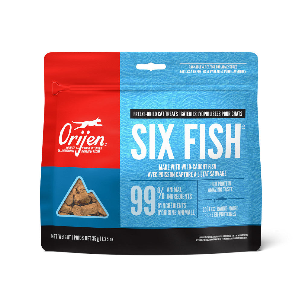 Gâteries lyophilisées Six Fish - gâteries pour chat 35 g