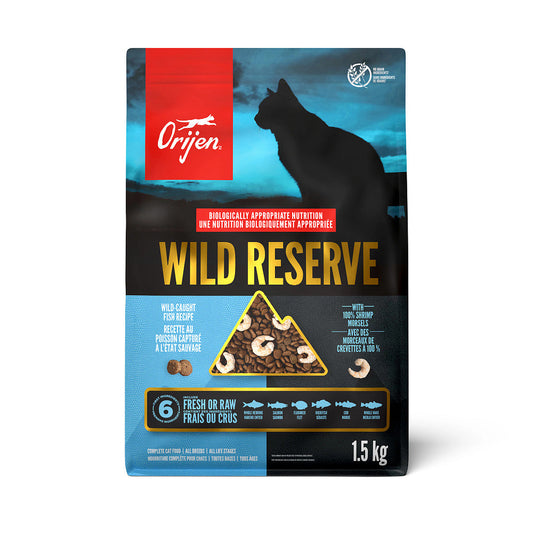 Nourriture Wild Reserve au poisson capturé à l'état sauvage pour chat - Orijen