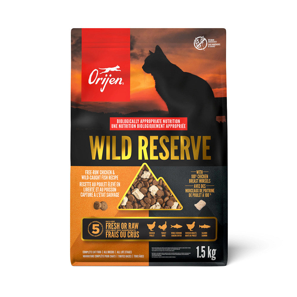 Wild Reserve poulet élevé en liberté et poisson capturé à l'état sauvage - nourriture sèche pour chat