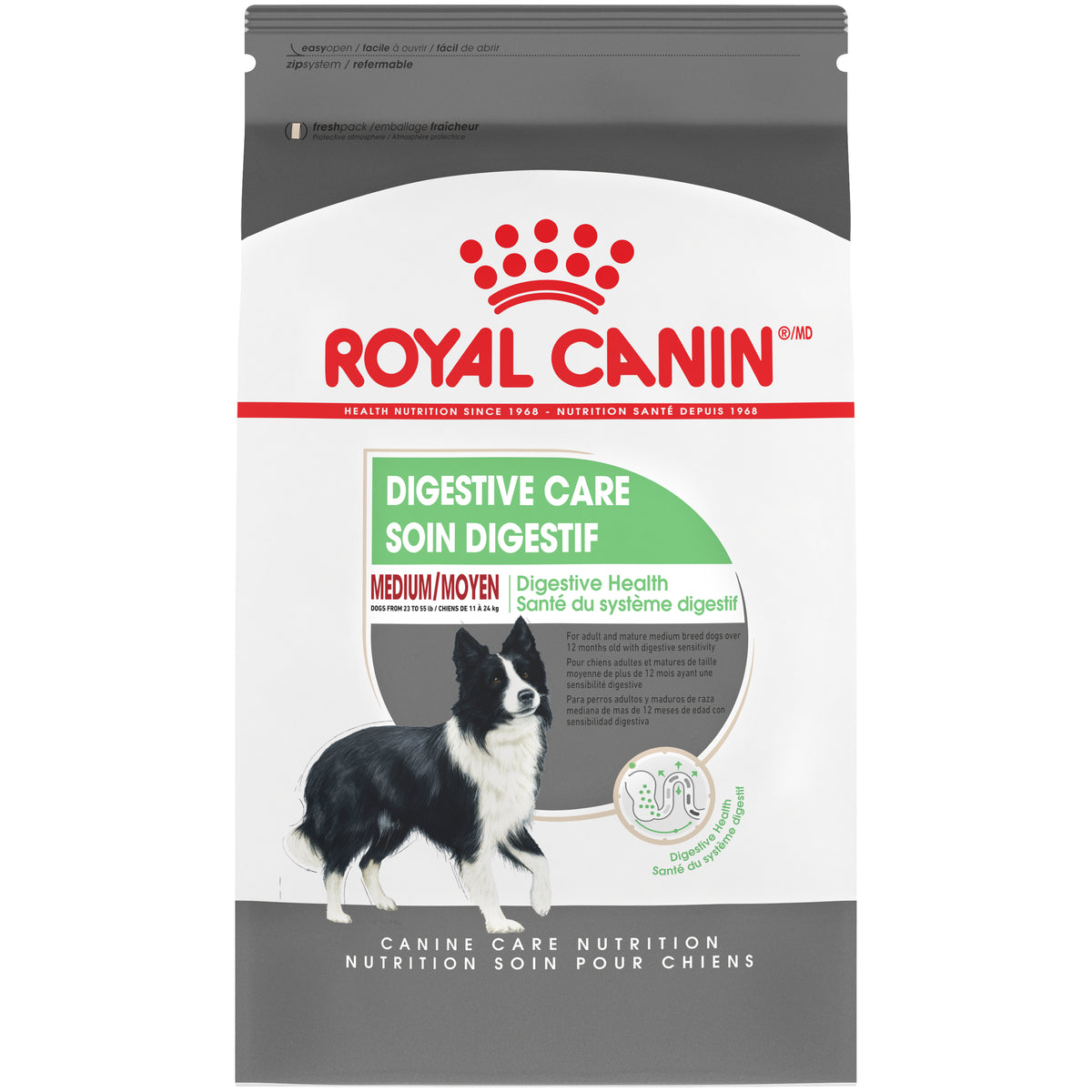 Moyen soin digestif - nourriture sèche pour chien