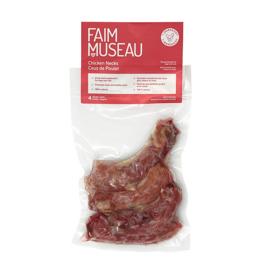 Cous de poulet crus - paquet de 4