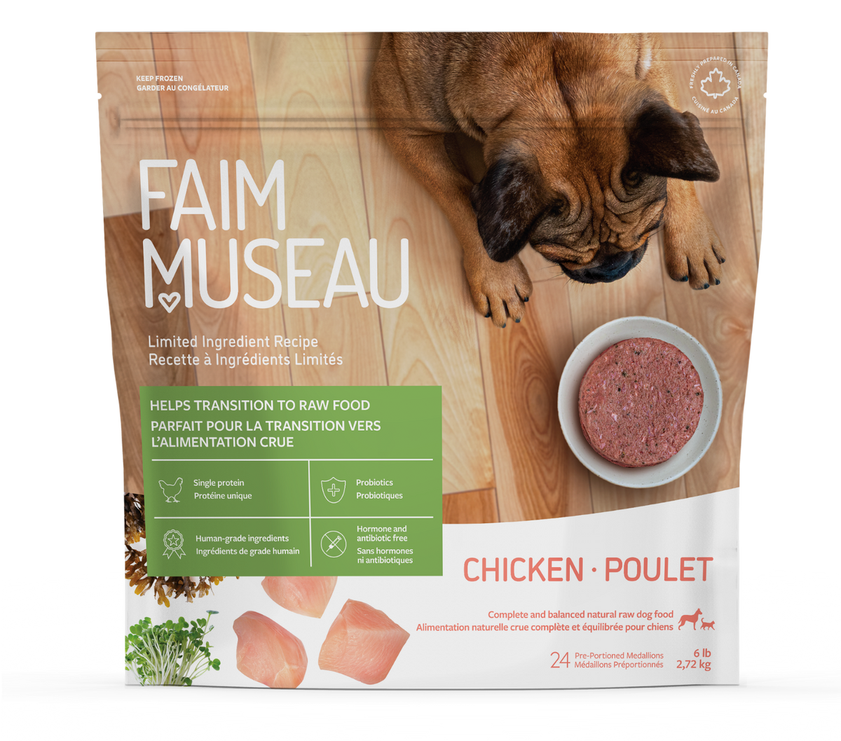 Simplement poulet - nourriture crue pour chien et chat