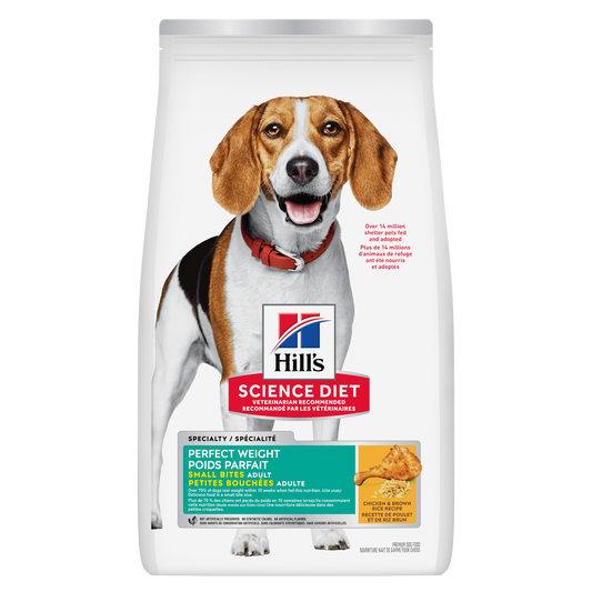 Poids parfait adulte petites bouchées poulet - nourriture sèche pour chien 11,34 kg