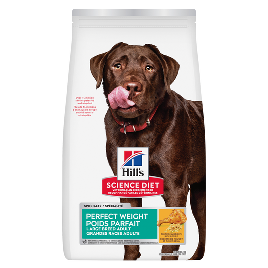 Poids parfait adulte grande race poulet - nourriture sèche pour chien 11,34 kg