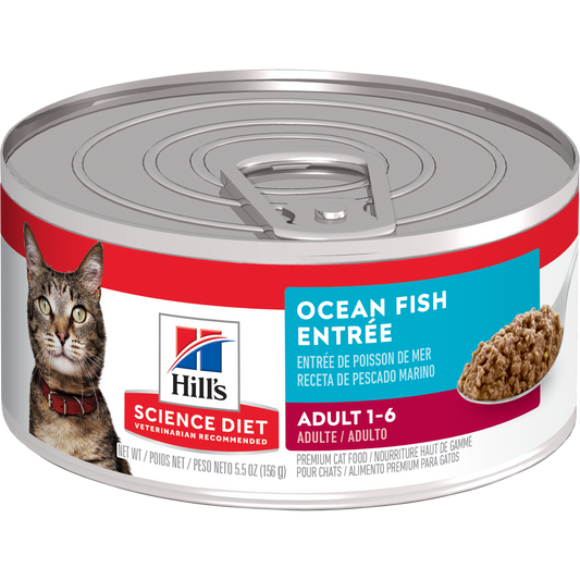 Adulte entrée de poisson de mer - nourriture humide pour chat 156 g