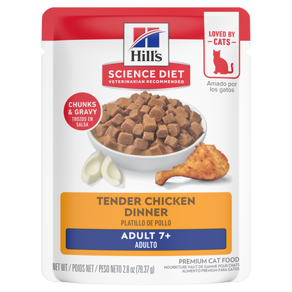 Sénior 7+ souper de poulet tendre - nourriture humide pour chat