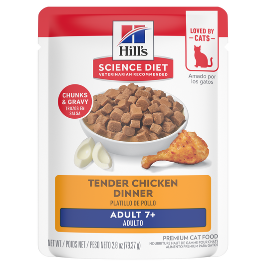 Sénior 7+ souper de poulet tendre - nourriture humide pour chat