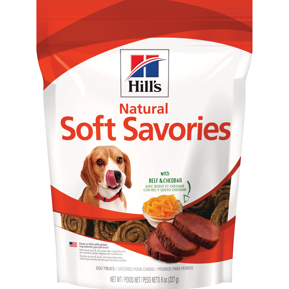 Gâteries naturelles pour chiens Soft Savories avec bœuf et cheddar 227 g