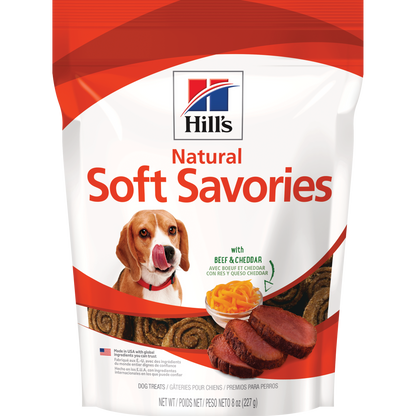 Gâteries naturelles pour chiens Soft Savories avec bœuf et cheddar 227 g