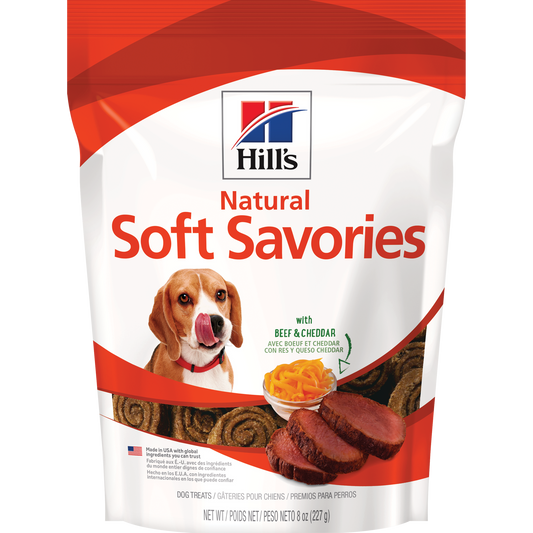 Gâteries naturelles pour chiens Soft Savories avec bœuf et cheddar 227 g