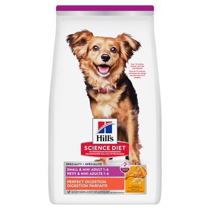 Digestion parfaite adulte petite race poulet et riz - nourriture sèche pour chien 1,58 kg