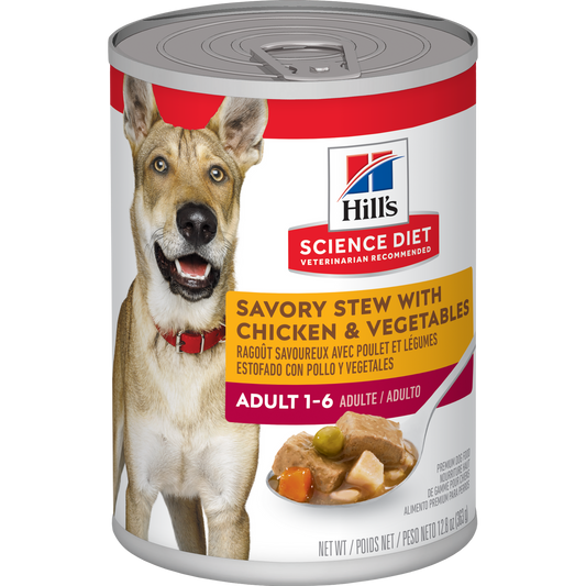 Adulte ragoût de poulet et légumes - nourriture humide pour chien 363 g